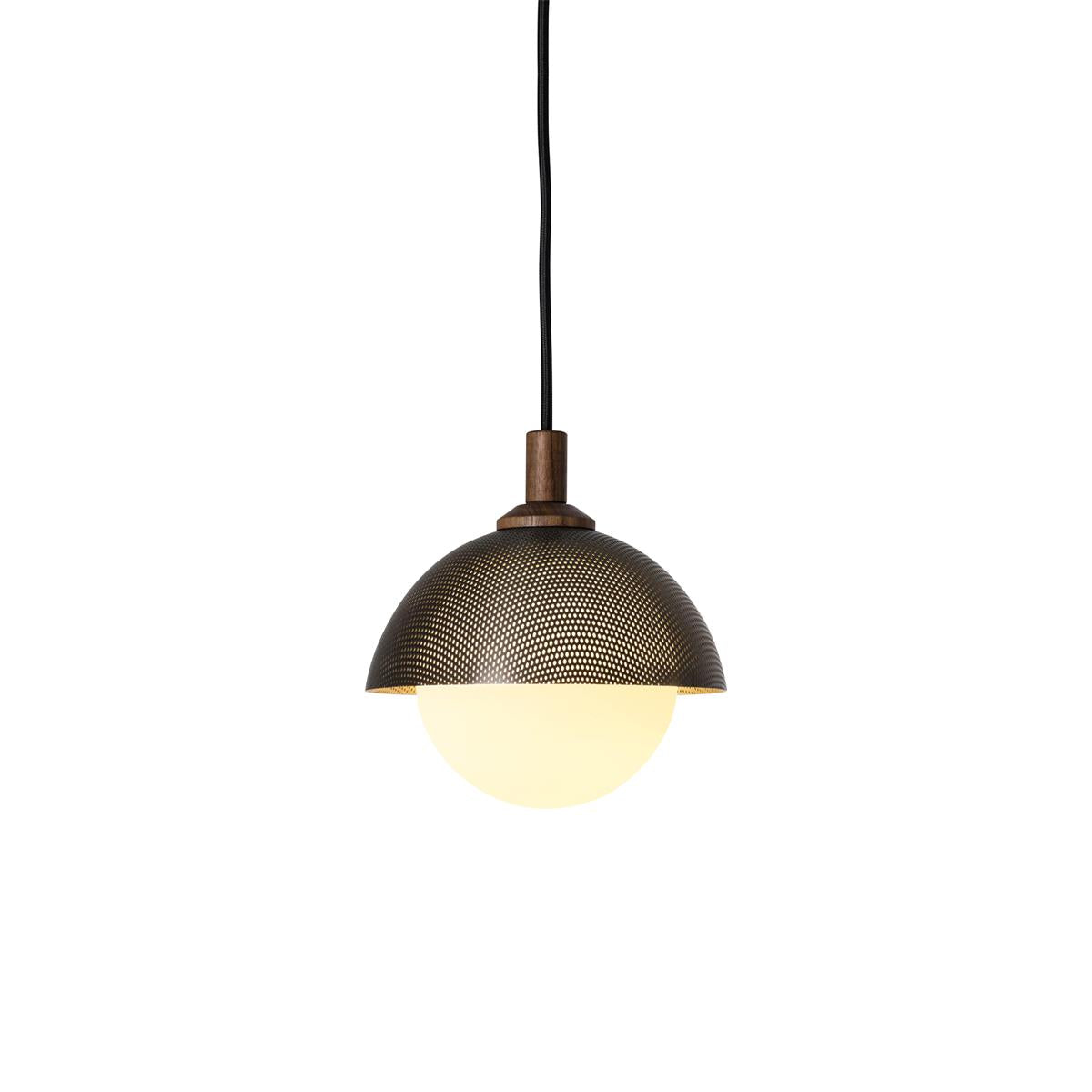 Freyza | Pith Dome Perforated Wood Pendant Light – Kitchen Dining Room
