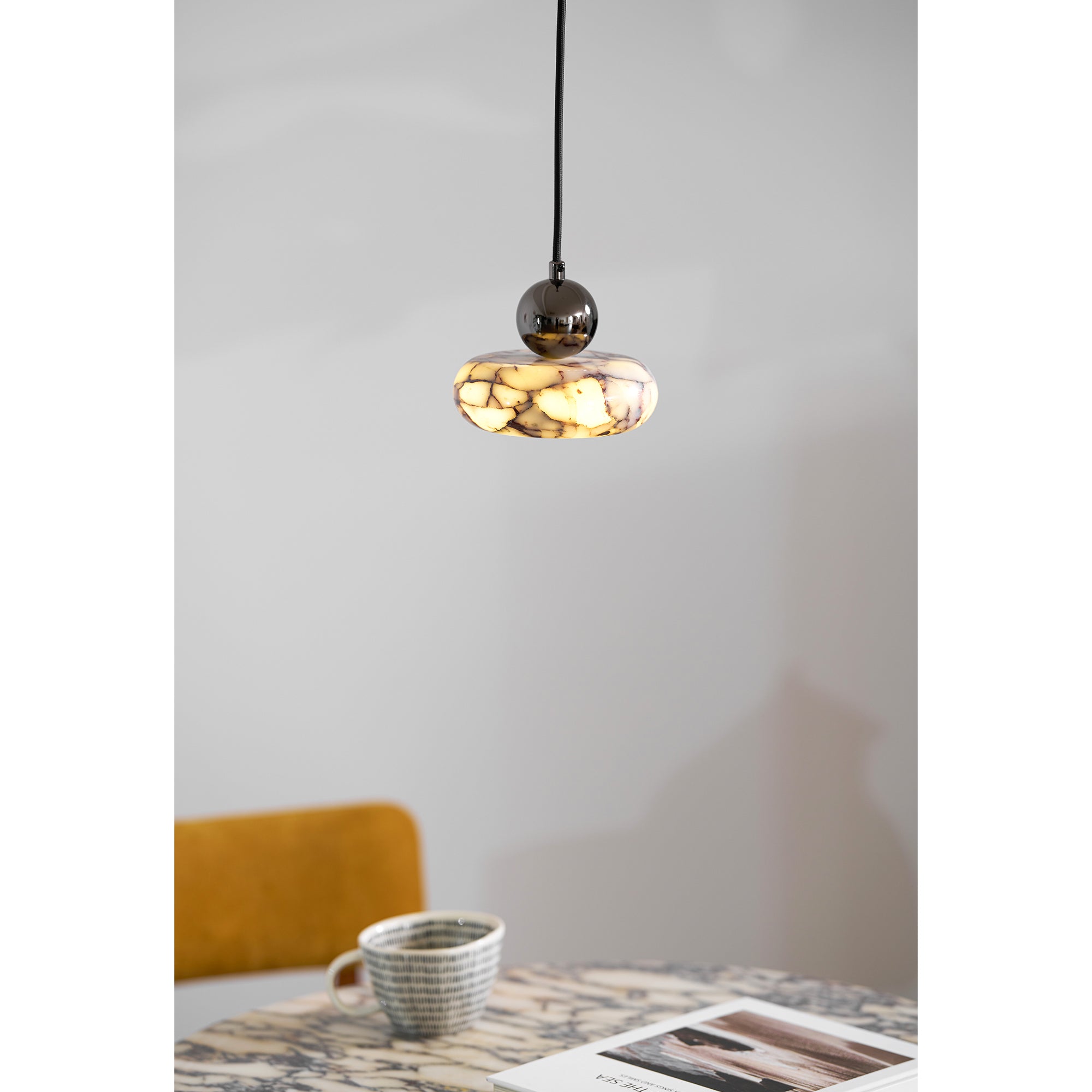 Freyza | Ridge Marble Pendant Marble Pendant Light – Kitchen Dining Room