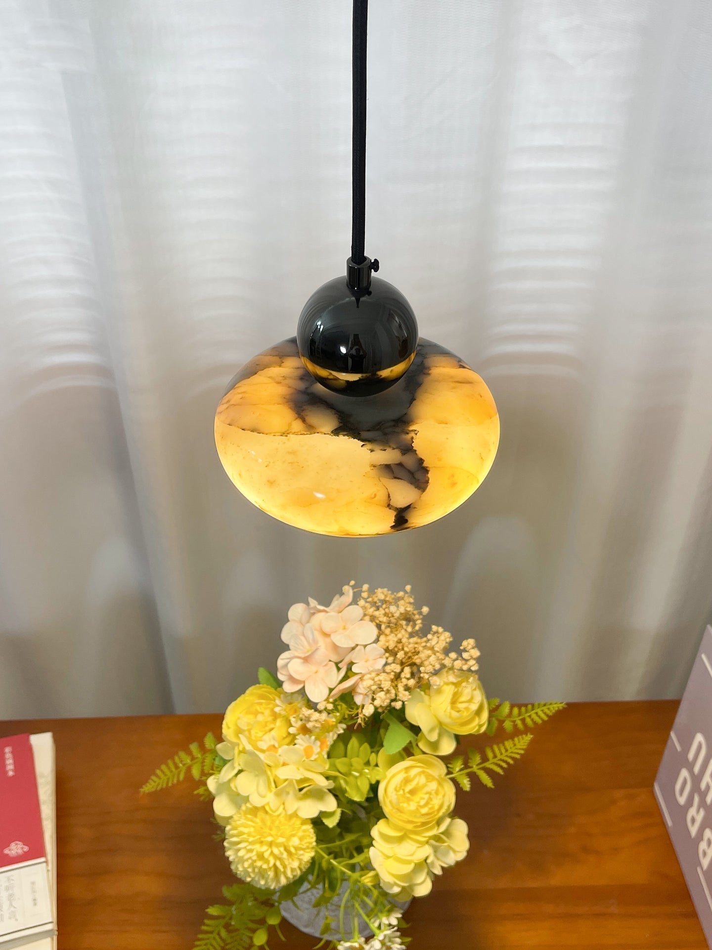 Freyza | Ridge Marble Pendant Marble Pendant Light – Kitchen Dining Room