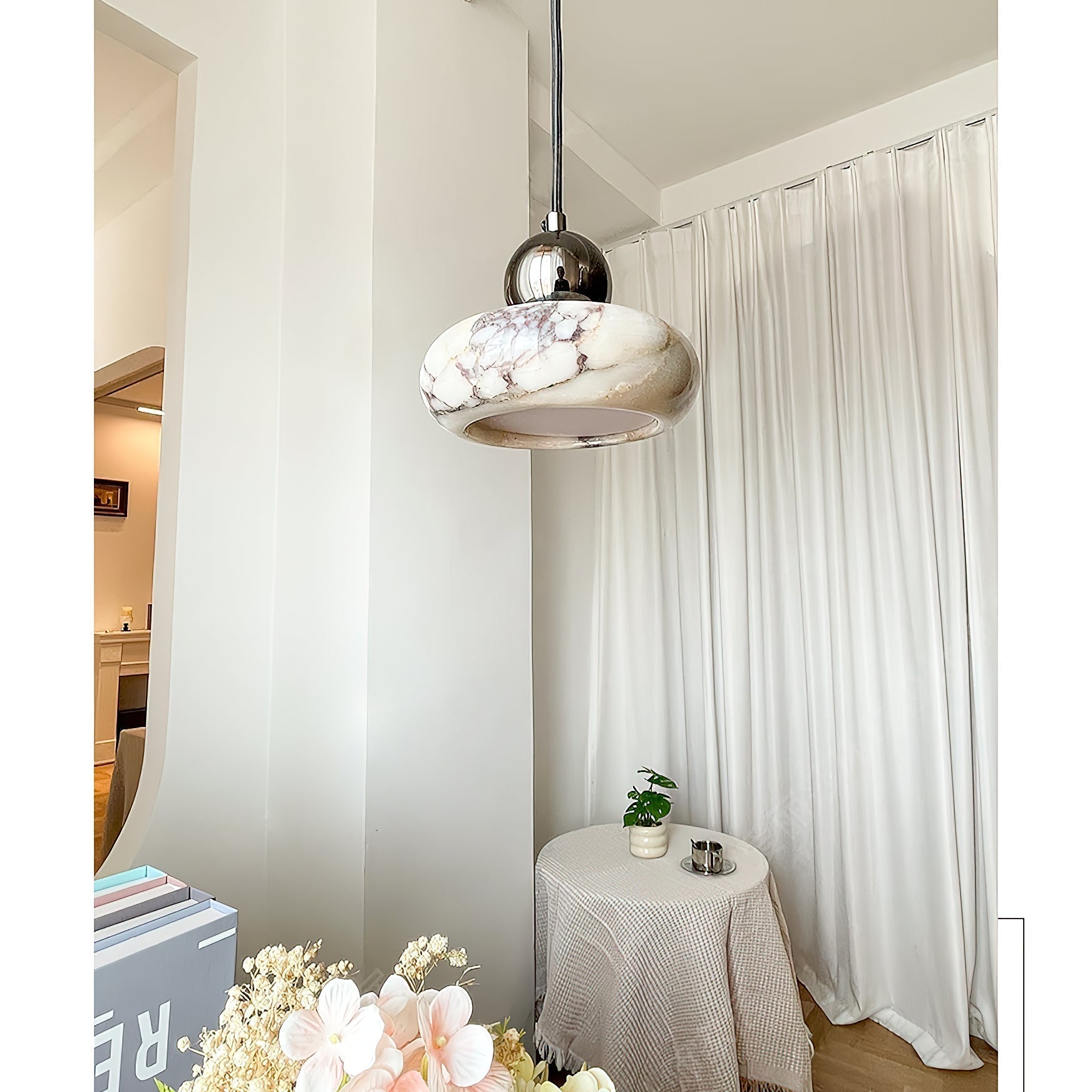 Freyza | Ridge Marble Pendant Marble Pendant Light – Kitchen Dining Room