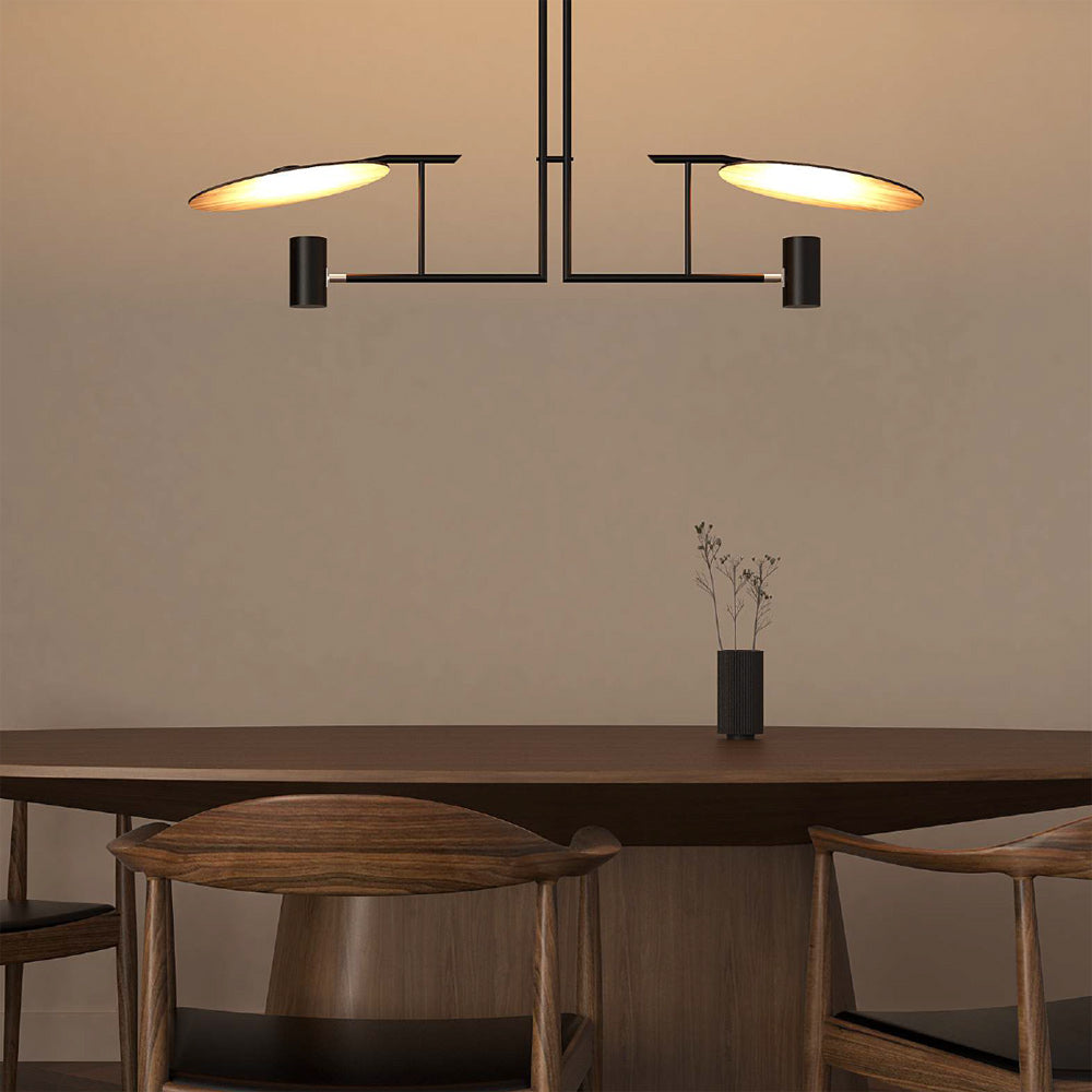 Freyza | Lustre linéaire en bois Warp Elegance – Salle à manger, salon