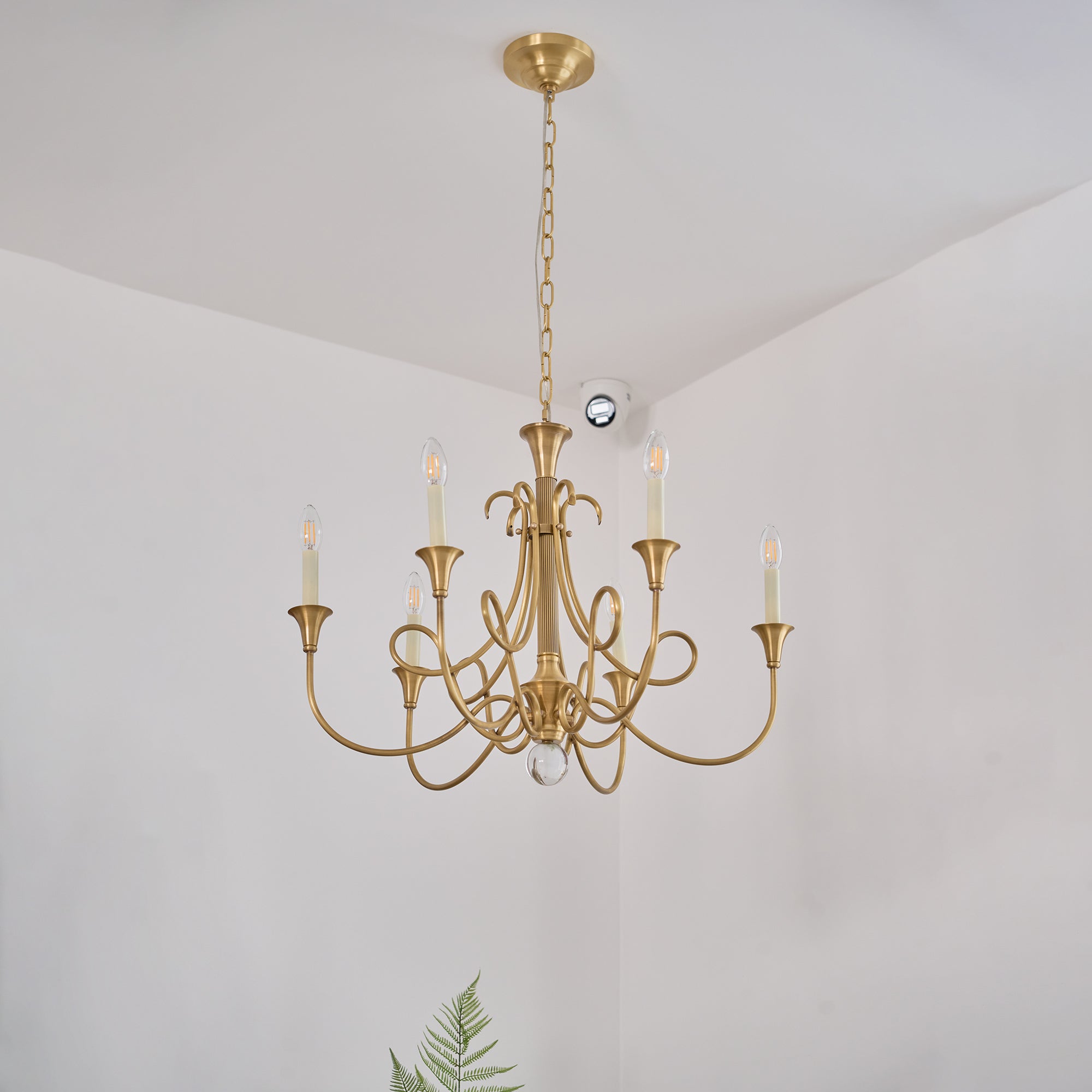 Freyza | Braid Vintage Double Brass Crystal Chandelier – Vintage Dining Room Living Room