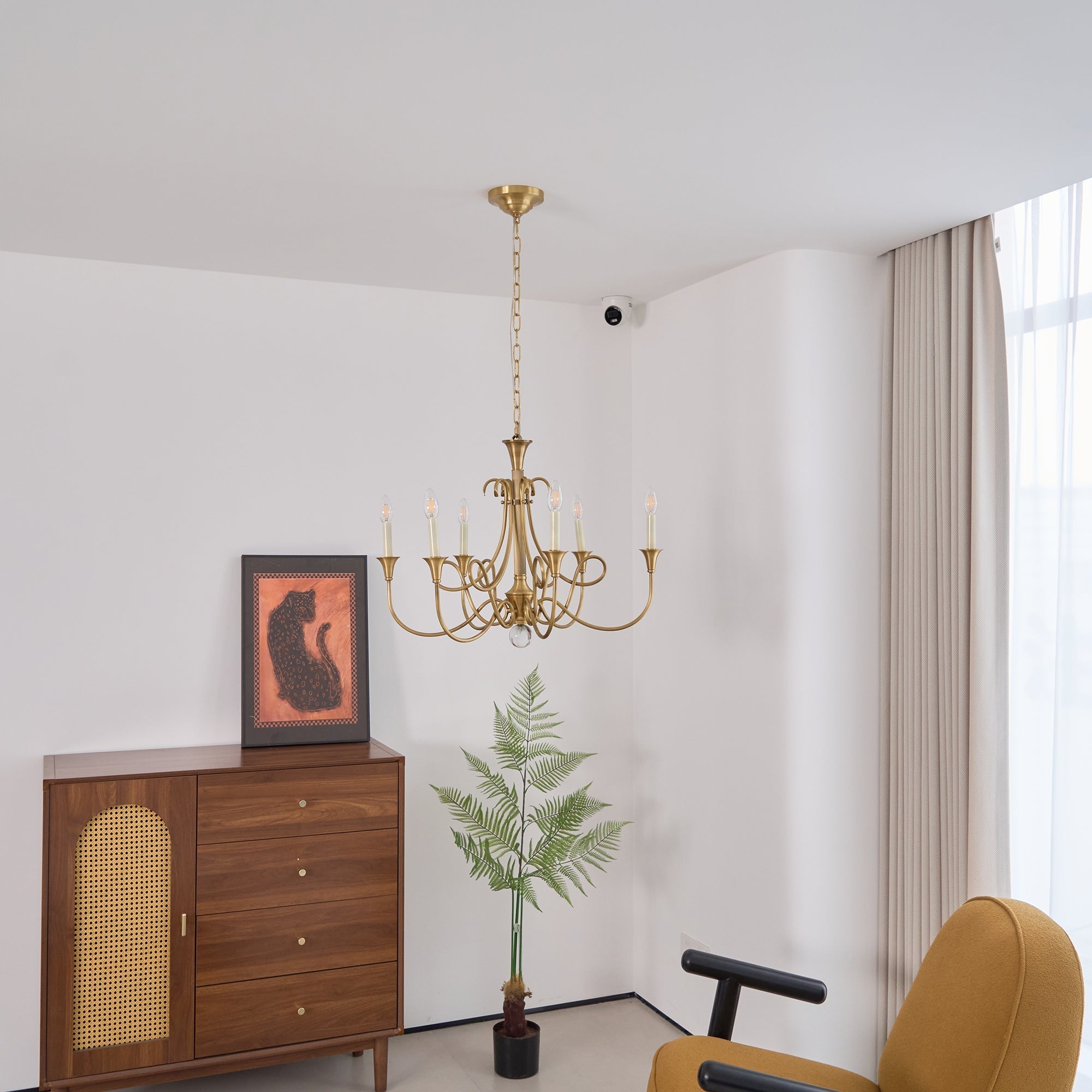 Freyza | Braid Vintage Double Brass Crystal Chandelier – Vintage Dining Room Living Room