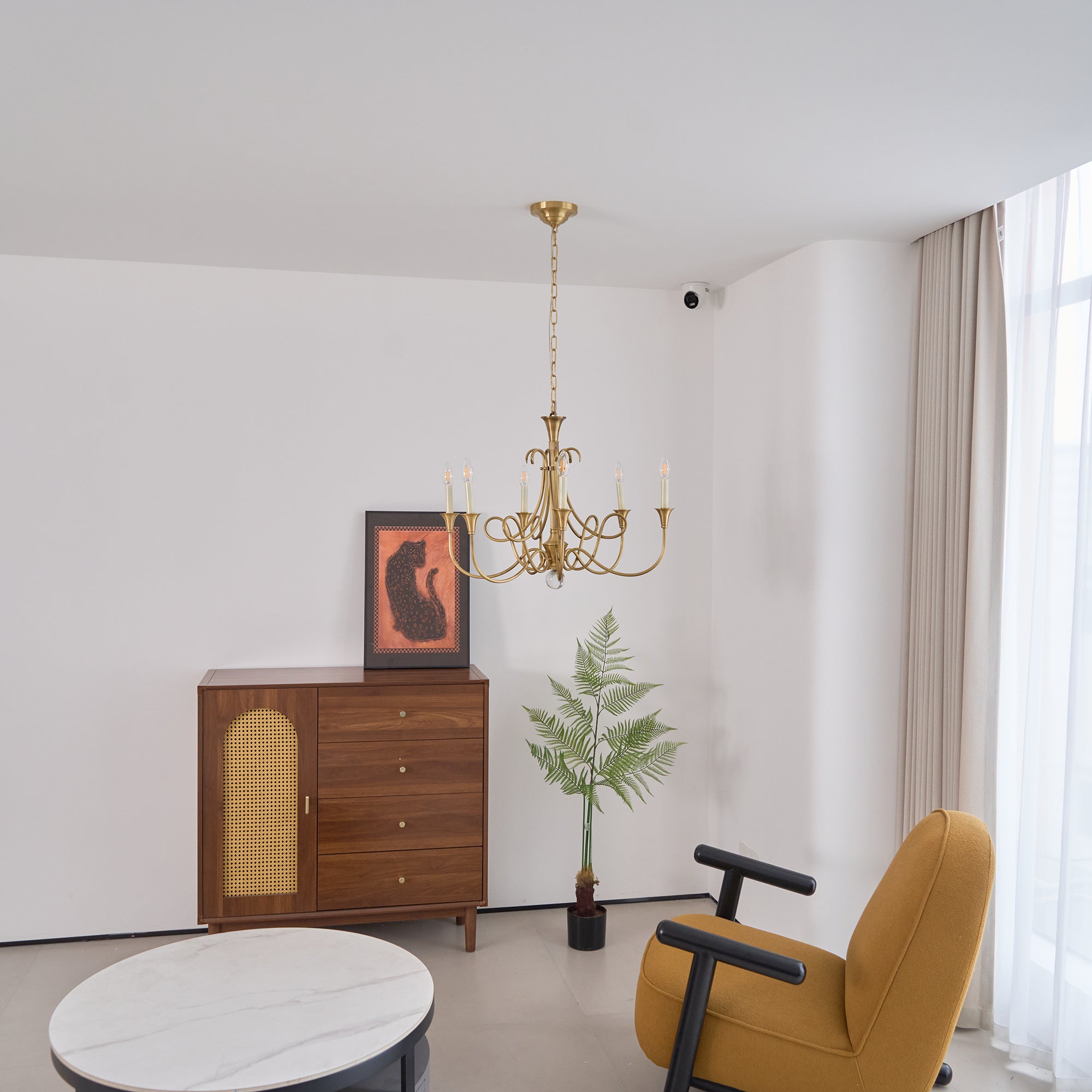 Freyza | Braid Vintage Double Brass Crystal Chandelier – Vintage Dining Room Living Room