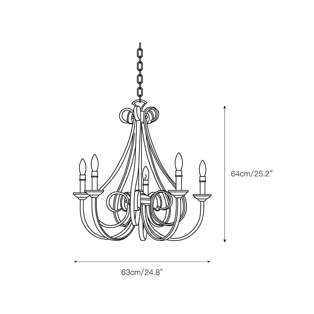 Freyza | Cove Vintage Industrial Brass Chandelier – Industrial Dining Room Living Room