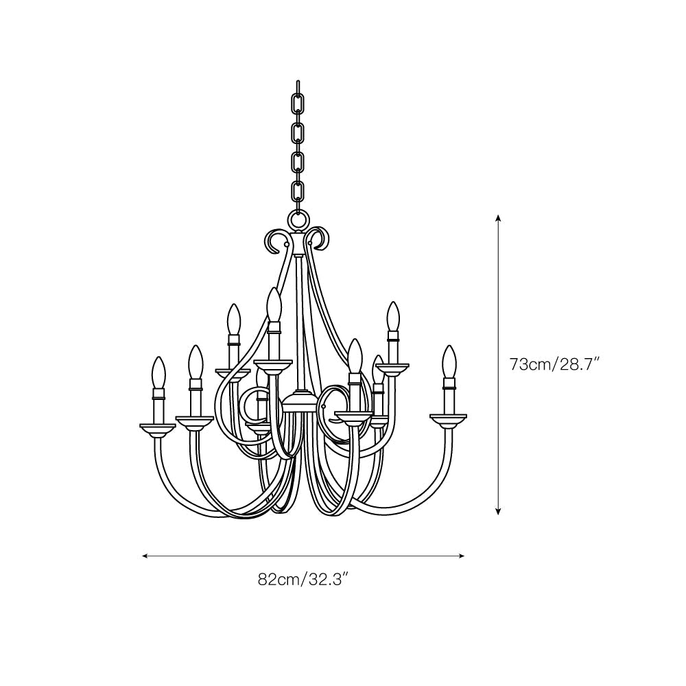 Freyza | Cove Vintage Industrial Brass Chandelier – Industrial Dining Room Living Room