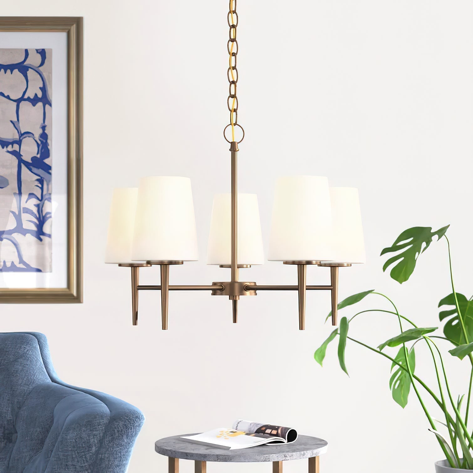 Freyza | Gaze Elegance Vintage Brass Glass Chandelier – Vintage Dining Room Living Room