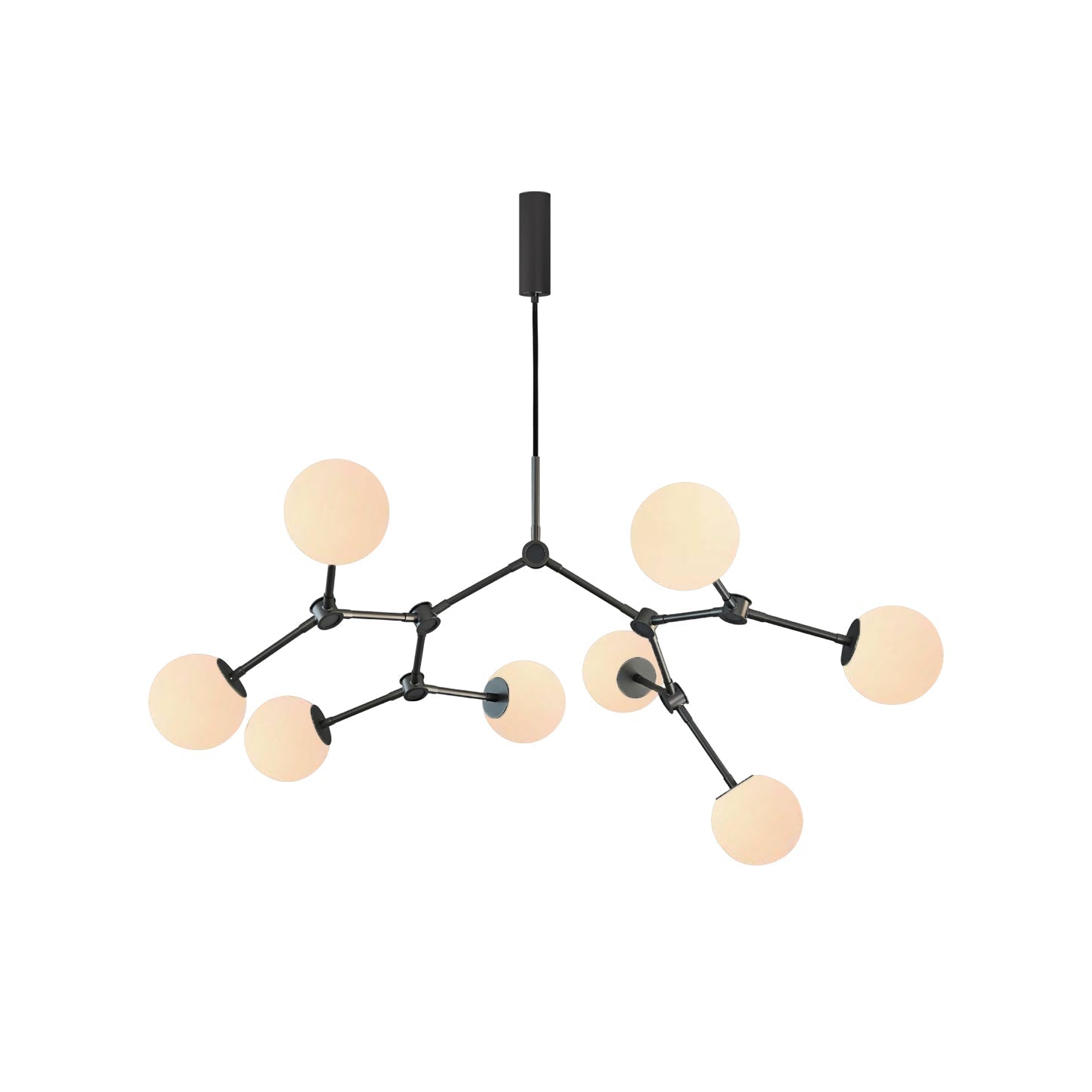 Freyza | Halo Ball Black Black Glass Chandelier – Dining Room Living Room
