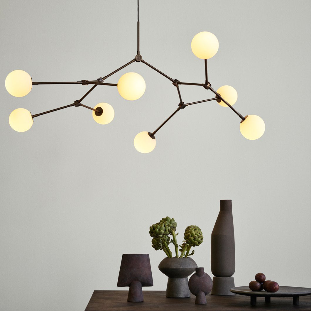 Freyza | Halo Ball Black Black Glass Chandelier – Dining Room Living Room
