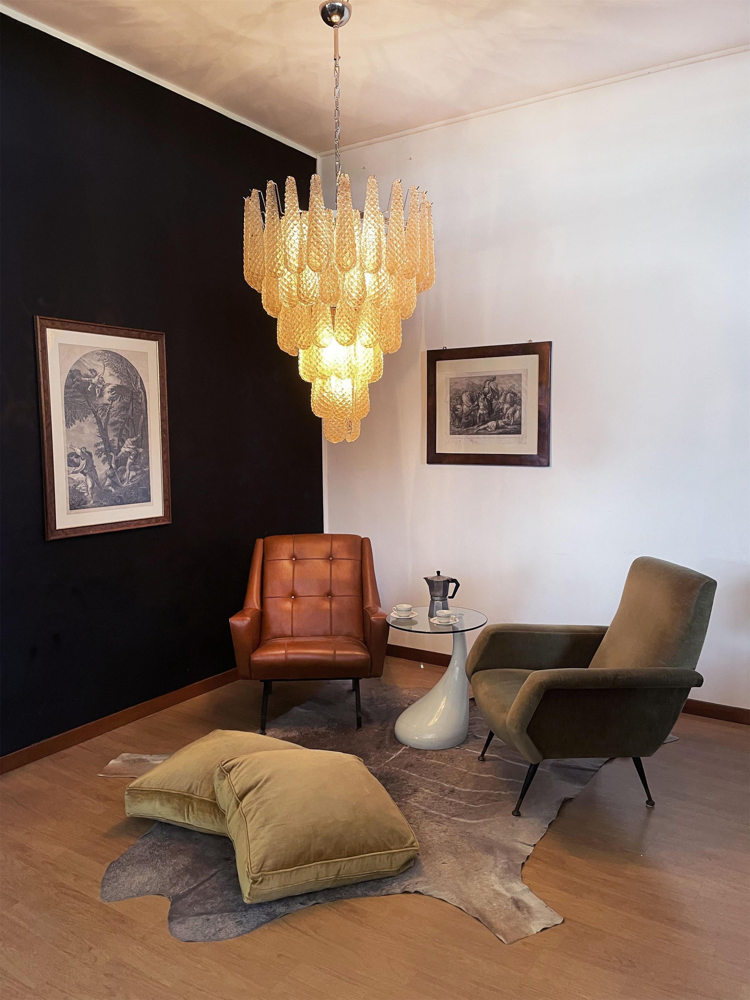 Freyza | Eingelassene Kronleuchter aus Muranoglas – Esszimmer Wohnzimmer