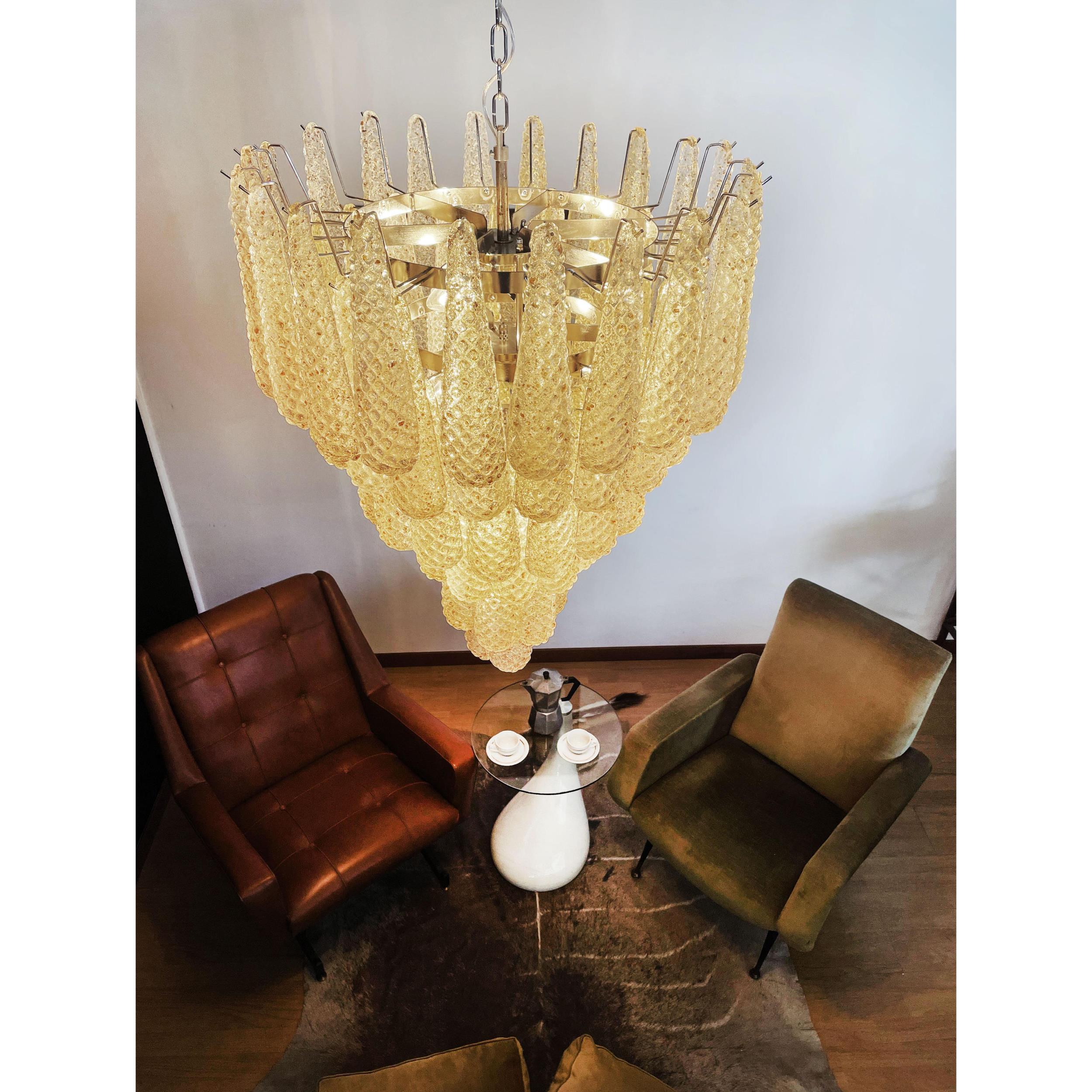 Freyza | Eingelassene Kronleuchter aus Muranoglas – Esszimmer Wohnzimmer