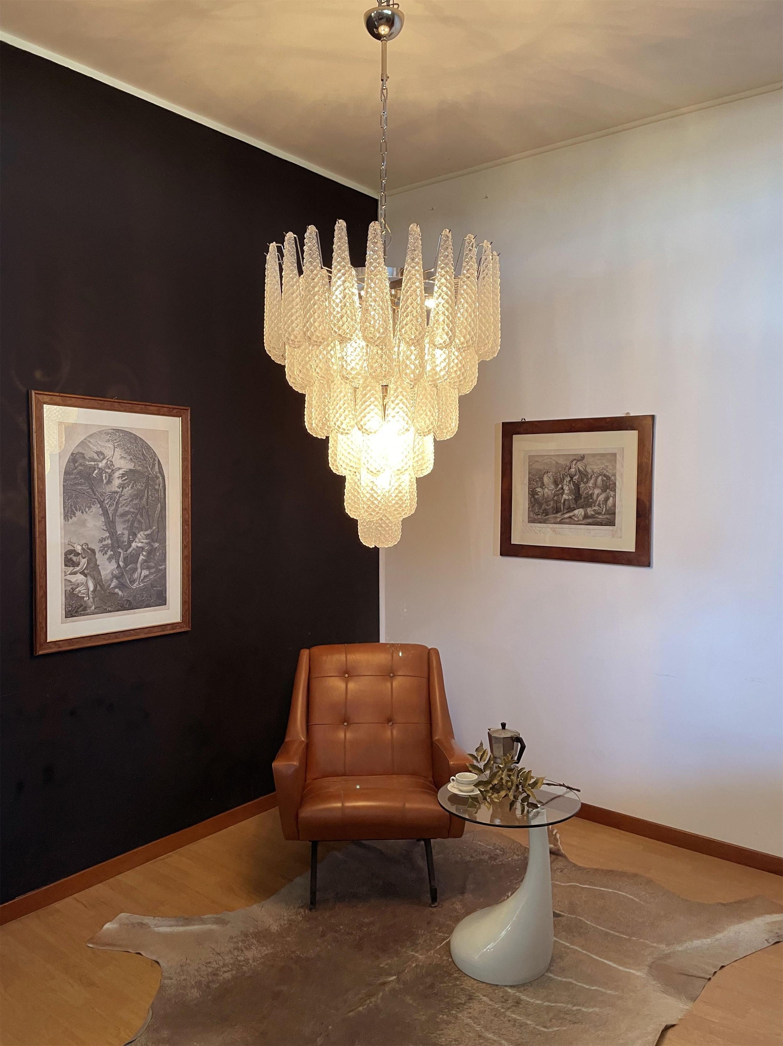 Freyza | Eingelassene Kronleuchter aus Muranoglas – Esszimmer Wohnzimmer