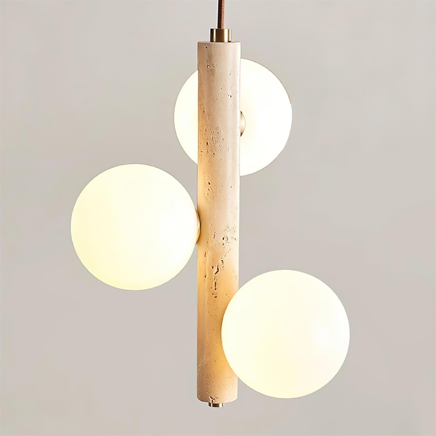 Freyza | Orbitra – Luminaire suspendu vertical en verre pour cuisine et salle à manger