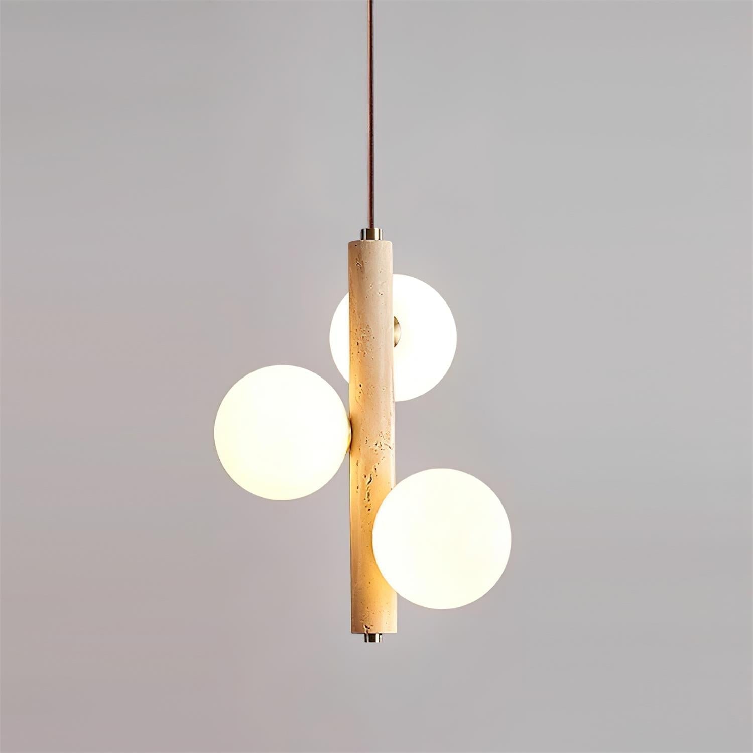 Freyza | Orbitra – Luminaire suspendu vertical en verre pour cuisine et salle à manger