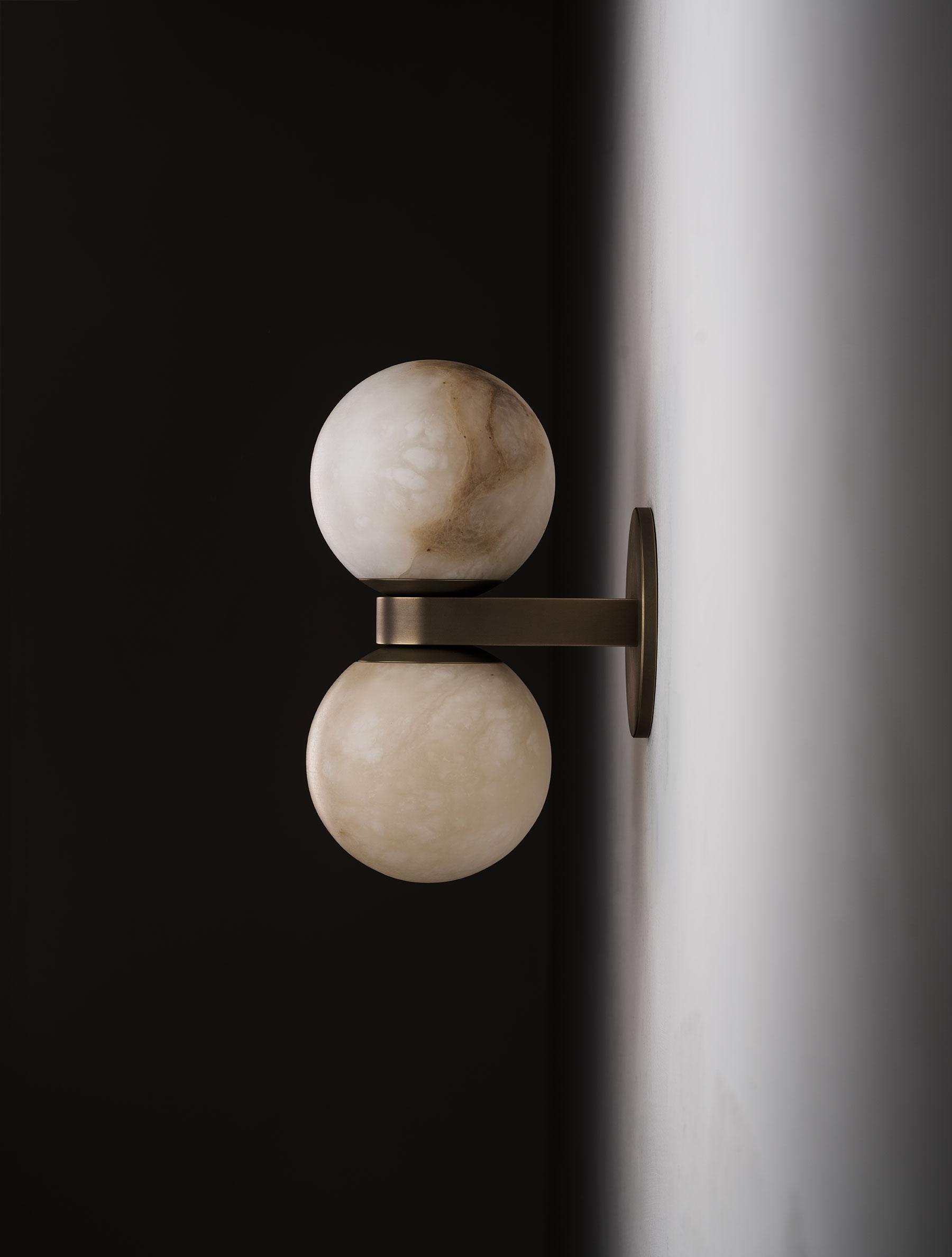 Freyza | Lush Globe Alabaster Wall Light – Bedroom Hallway