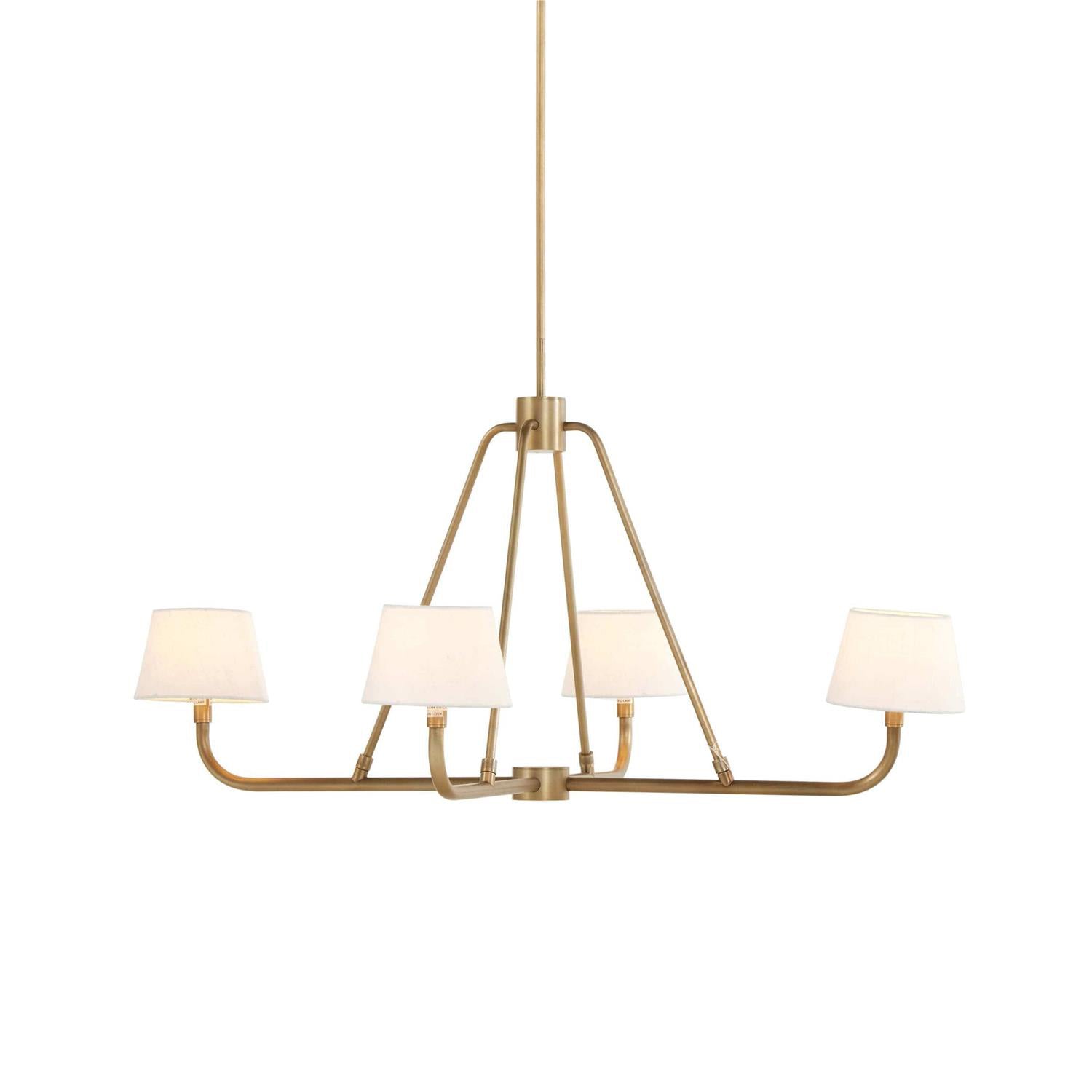 Freyza | Nook Vintage Industrial Brass Chandelier – Industrial Dining Room Living Room