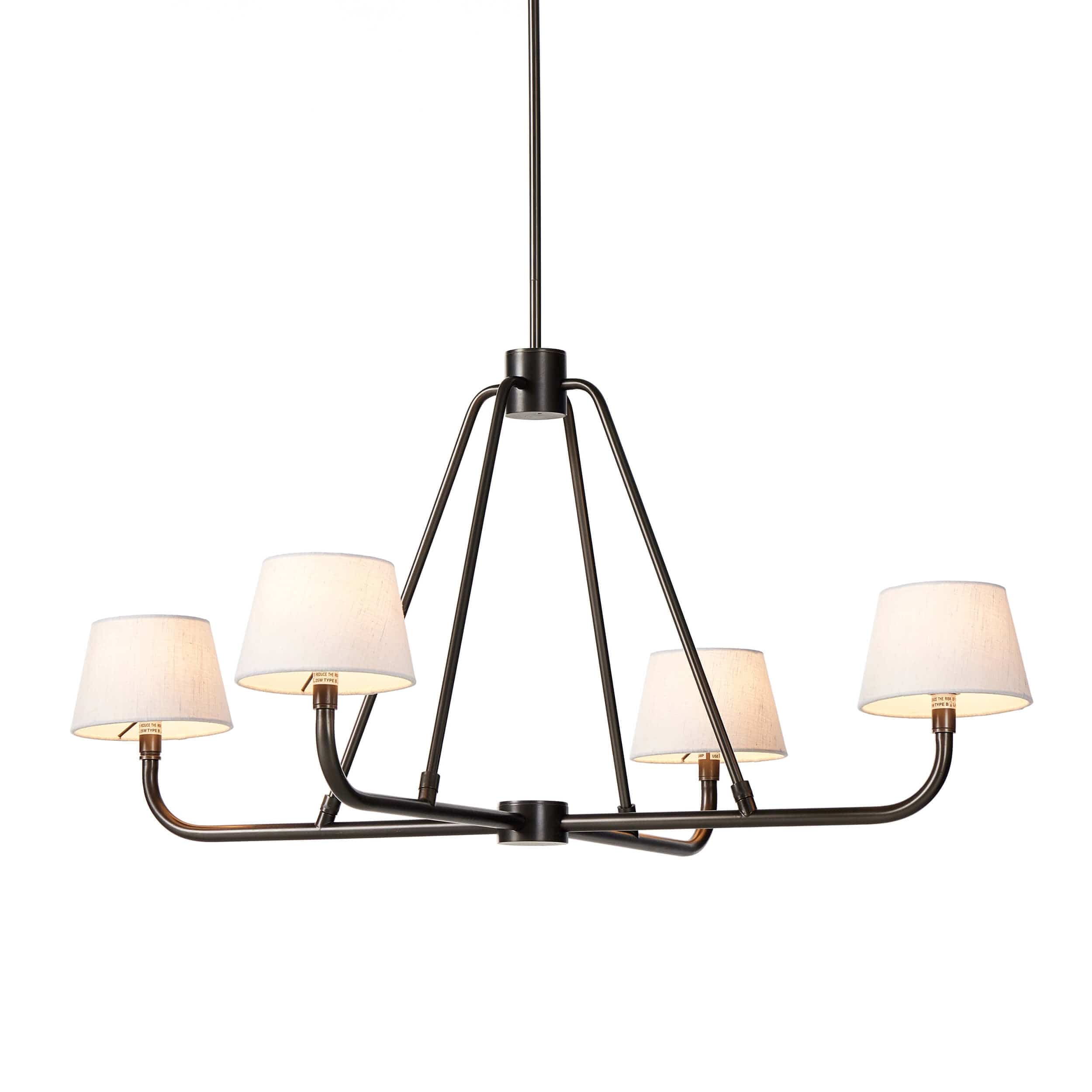 Freyza | Nook Vintage Industrial Brass Chandelier – Industrial Dining Room Living Room