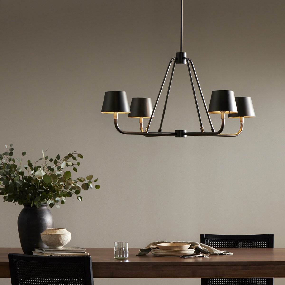 Freyza | Nook Vintage Industrial Brass Chandelier – Industrial Dining Room Living Room