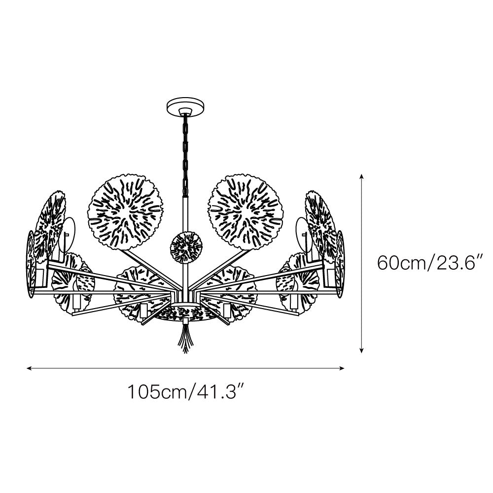 Freyza | Orb Brass Chandelier Brass Chandelier – Dining Room Living Room