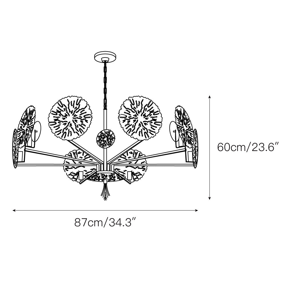 Freyza | Orb Brass Chandelier Brass Chandelier – Dining Room Living Room