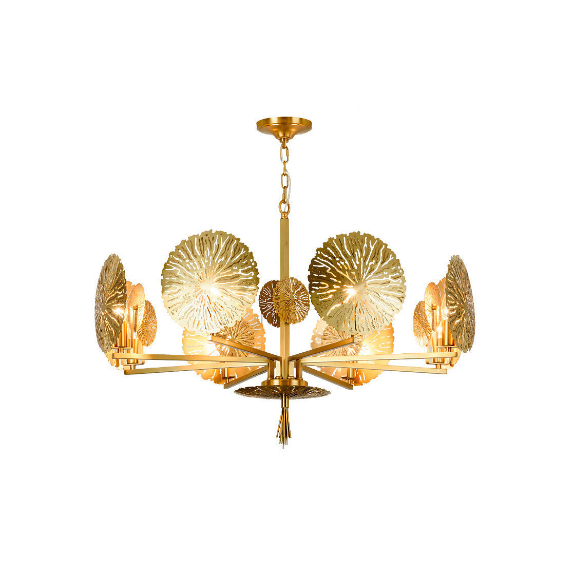 Freyza | Orb Brass Chandelier Brass Chandelier – Dining Room Living Room