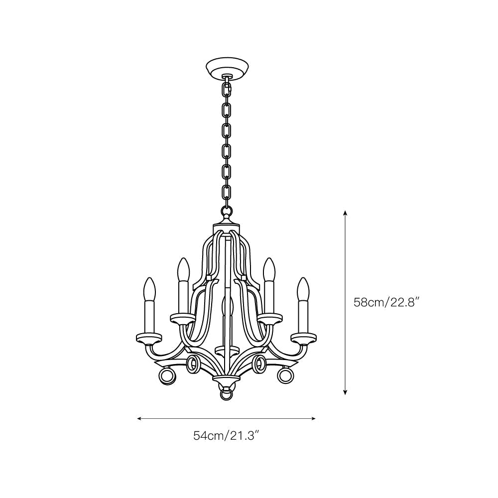 Freyza | Tinge Vintage Industrial Brass Chandelier – Industrial Dining Room Living Room