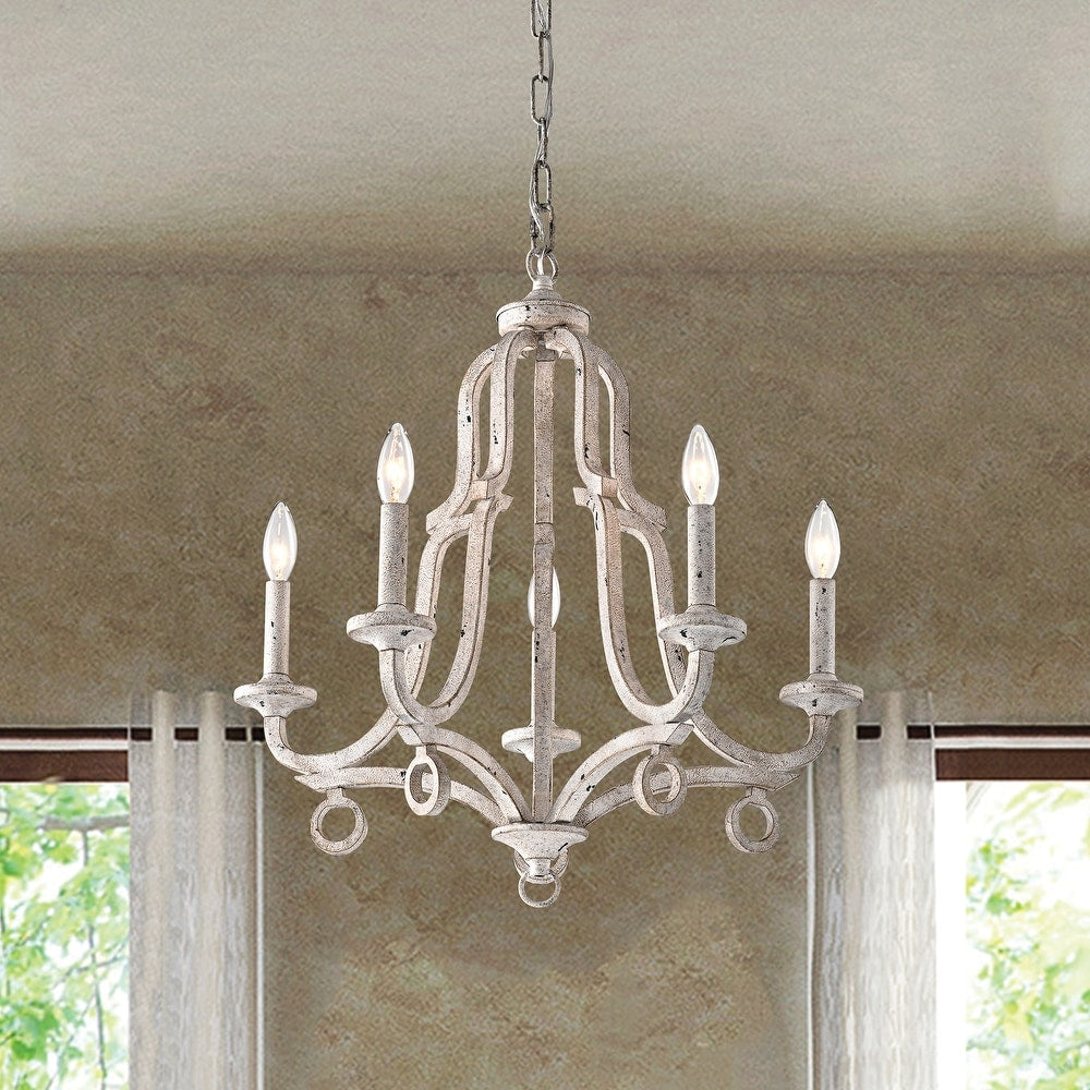 Freyza | Tinge Vintage Industrial Brass Chandelier – Industrial Dining Room Living Room