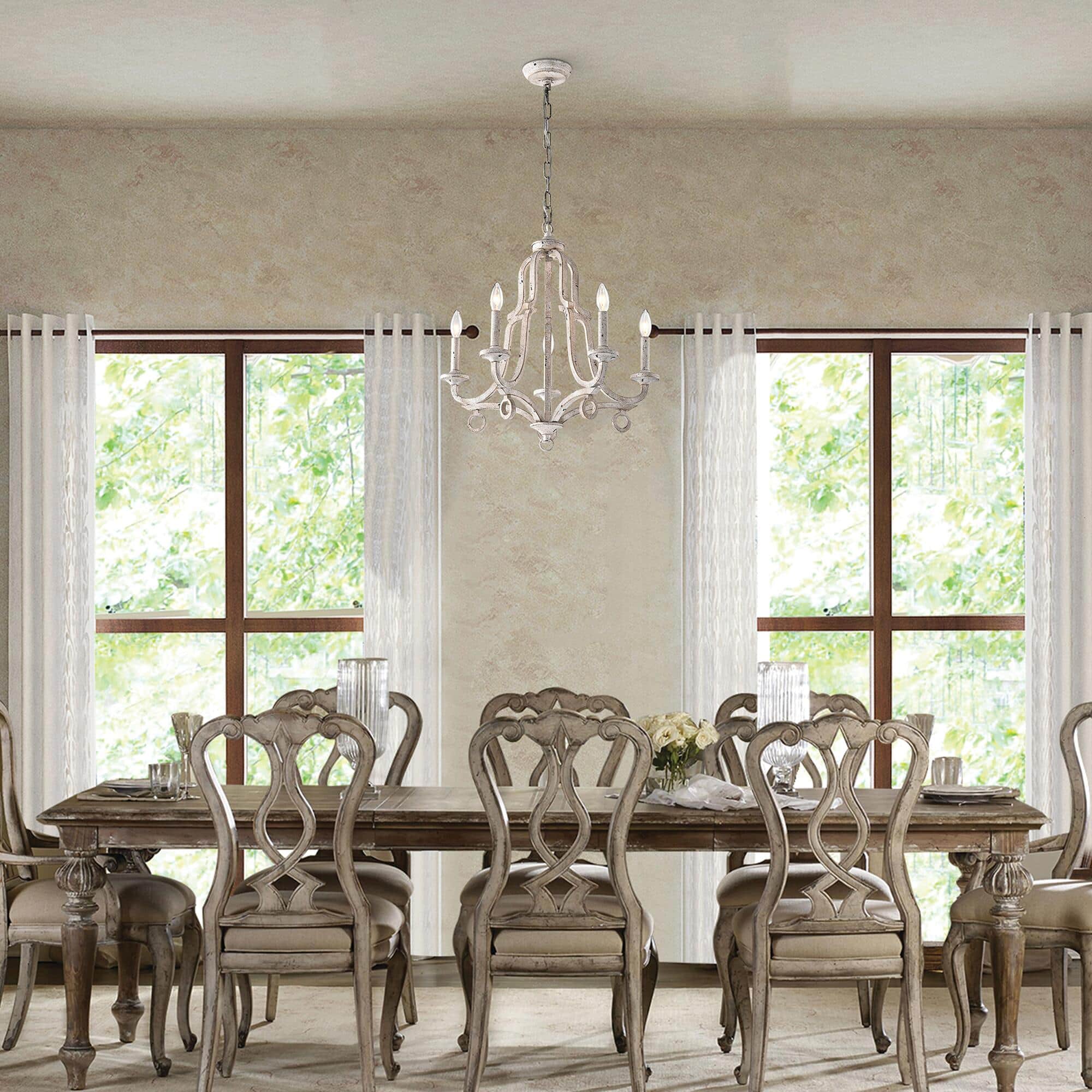 Freyza | Tinge Vintage Industrial Brass Chandelier – Industrial Dining Room Living Room