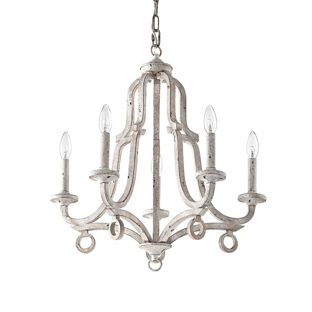 Freyza | Tinge Vintage Industrial Brass Chandelier – Industrial Dining Room Living Room