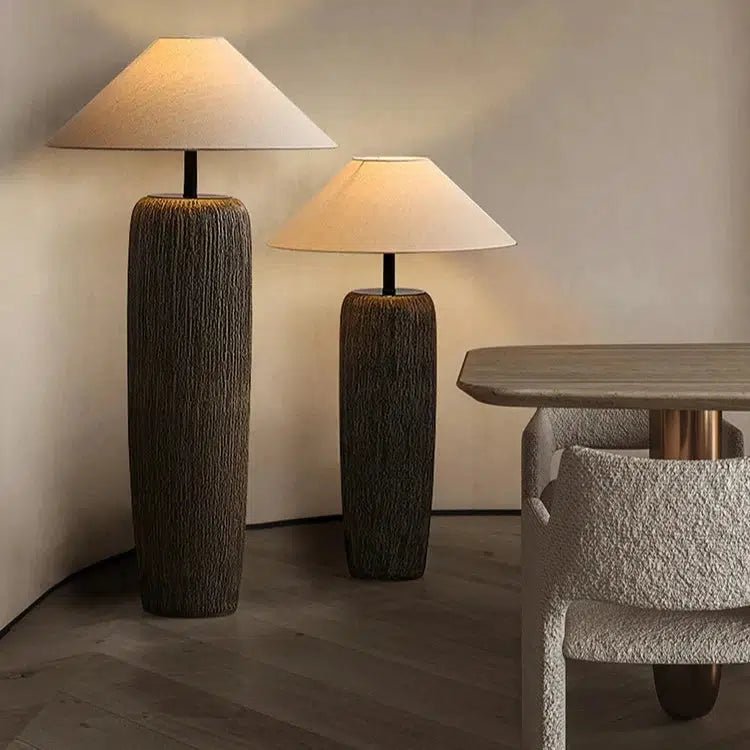 DuskAura | Elegant Modern Clay Fabric Floor Lamp for Living Room 6