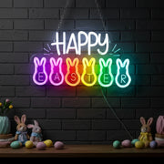 Easter Glow | Happy Easter Neon Sign with Adjustable Brightness | USB Powered LED Decor for Festive Celebrations 0