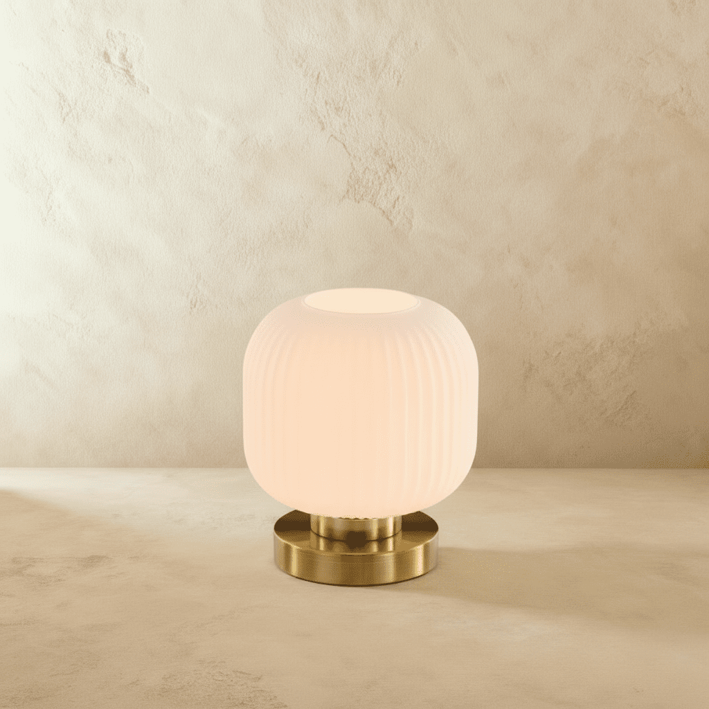Eclat | Modern Ribbed Glass Table Lamp for Elegant Bedside Lighting 0