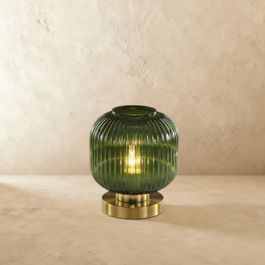 Eclat | Modern Ribbed Glass Table Lamp for Elegant Bedside Lighting 3