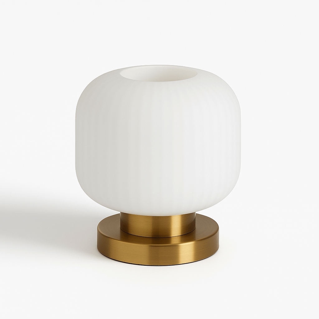 Eclat | Modern Ribbed Glass Table Lamp for Elegant Bedside Lighting 8