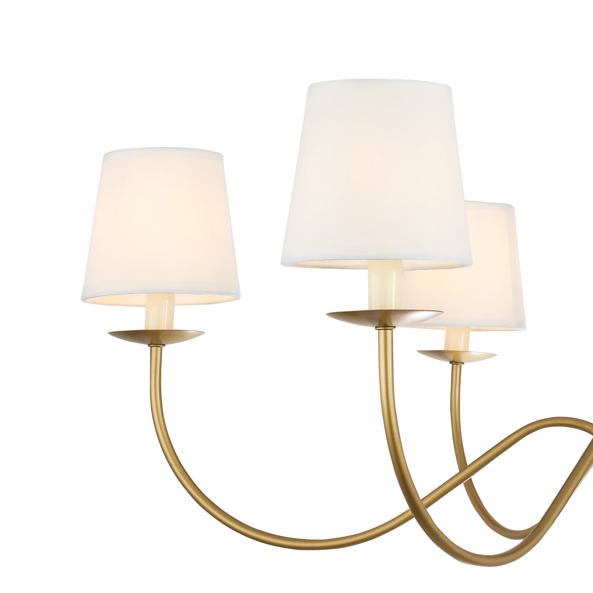 Freyza | Amble Vintage Industrial Brass Fabric Chandelier – Industrial Dining Room Living Room
