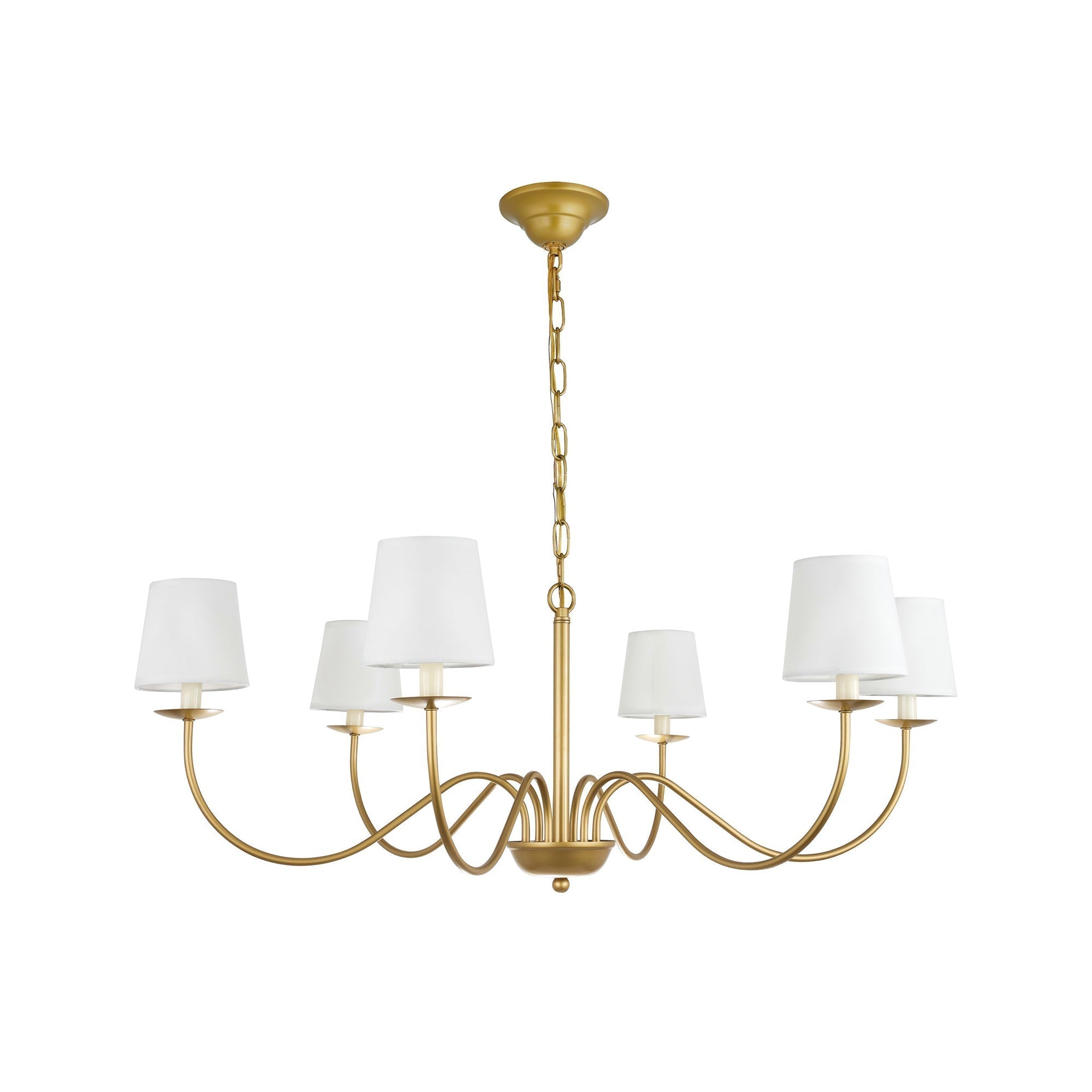Freyza | Amble Vintage Industrial Brass Fabric Chandelier – Industrial Dining Room Living Room
