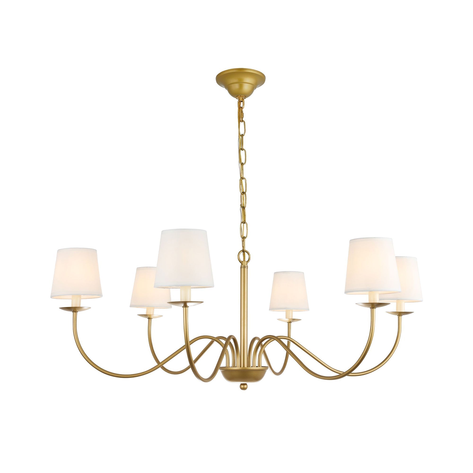 Freyza | Amble Vintage Industrial Brass Fabric Chandelier – Industrial Dining Room Living Room