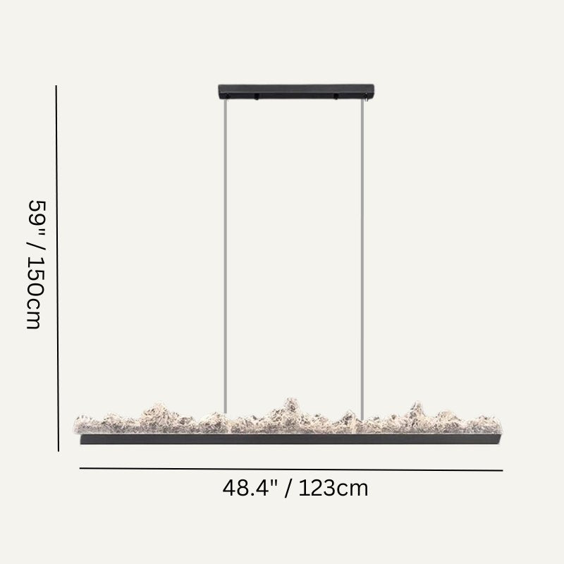 Freyza - Modern Black Adjustable LED Dining Room Chandelier
