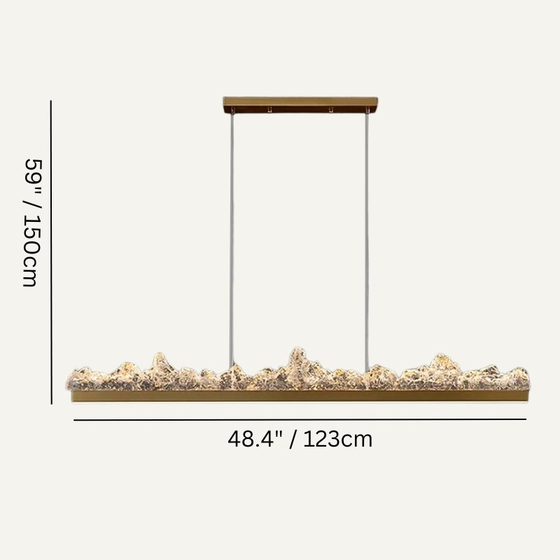 Freyza - Modern Black Adjustable LED Dining Room Chandelier