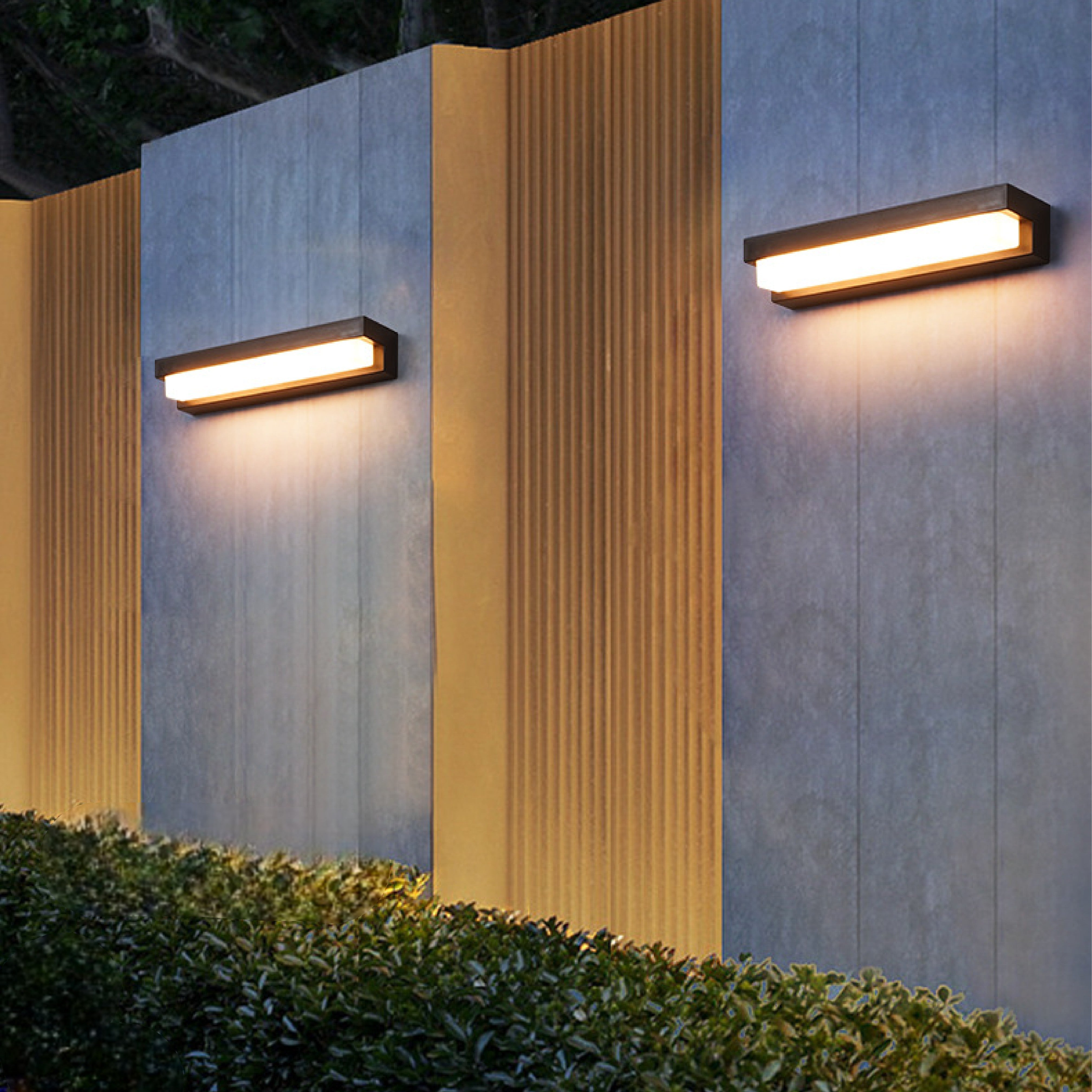 Freyza - EcoLuxe | Modern Minimalist Solar-Powered Outdoor Wall Light
