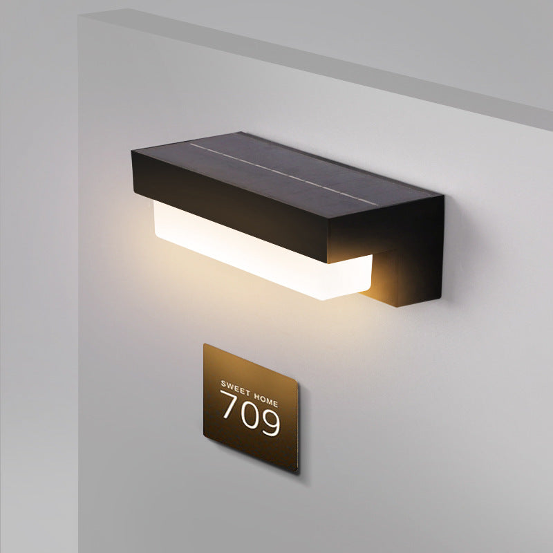 Freyza - EcoLuxe | Modern Minimalist Solar-Powered Outdoor Wall Light