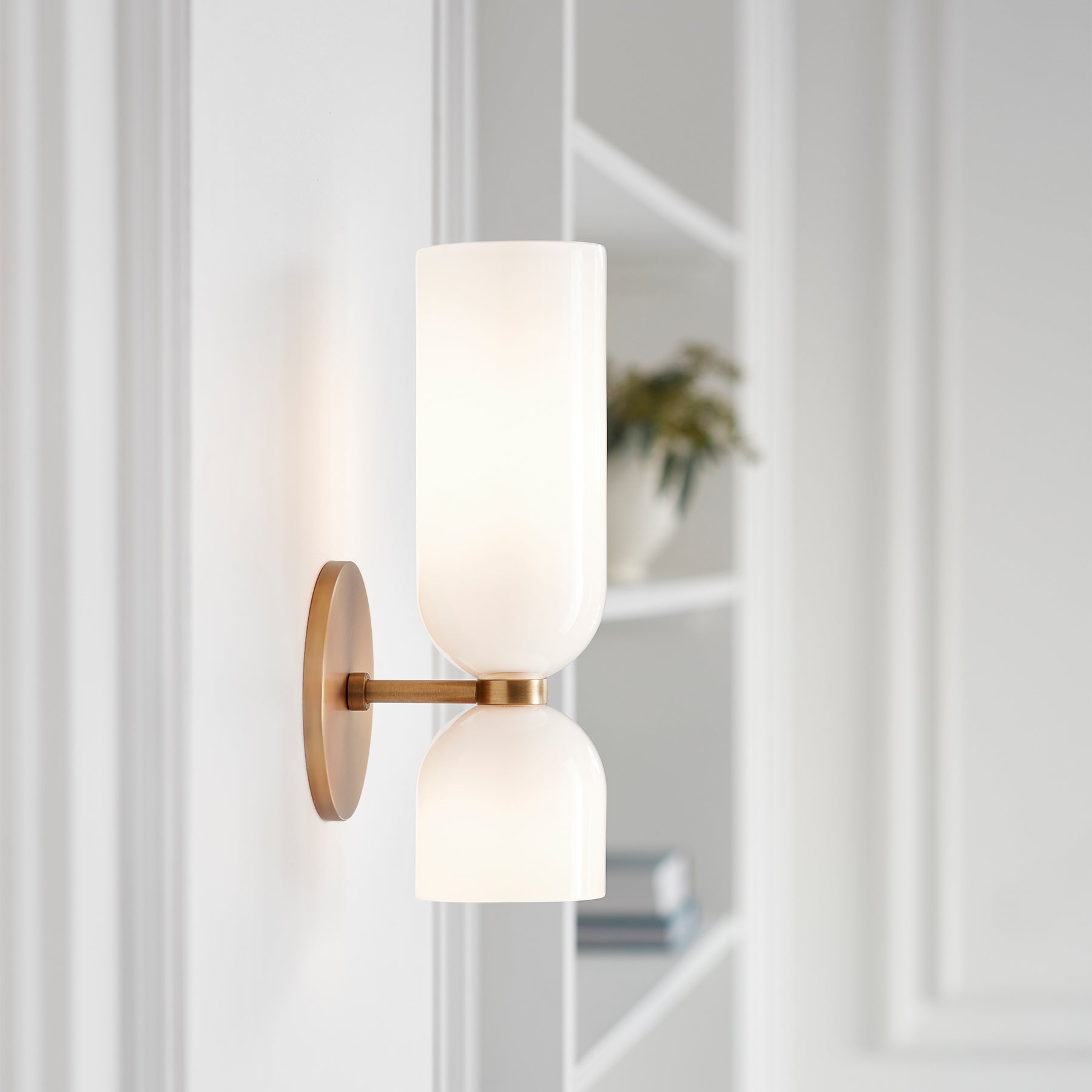 Freyza | Chime Brass Glass Brass Glass Wall Light – Bedroom Hallway
