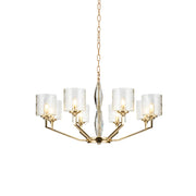 Freyza | Lustre postmoderne de luxe en laiton et verre Dew – Salle à manger et salon modernes