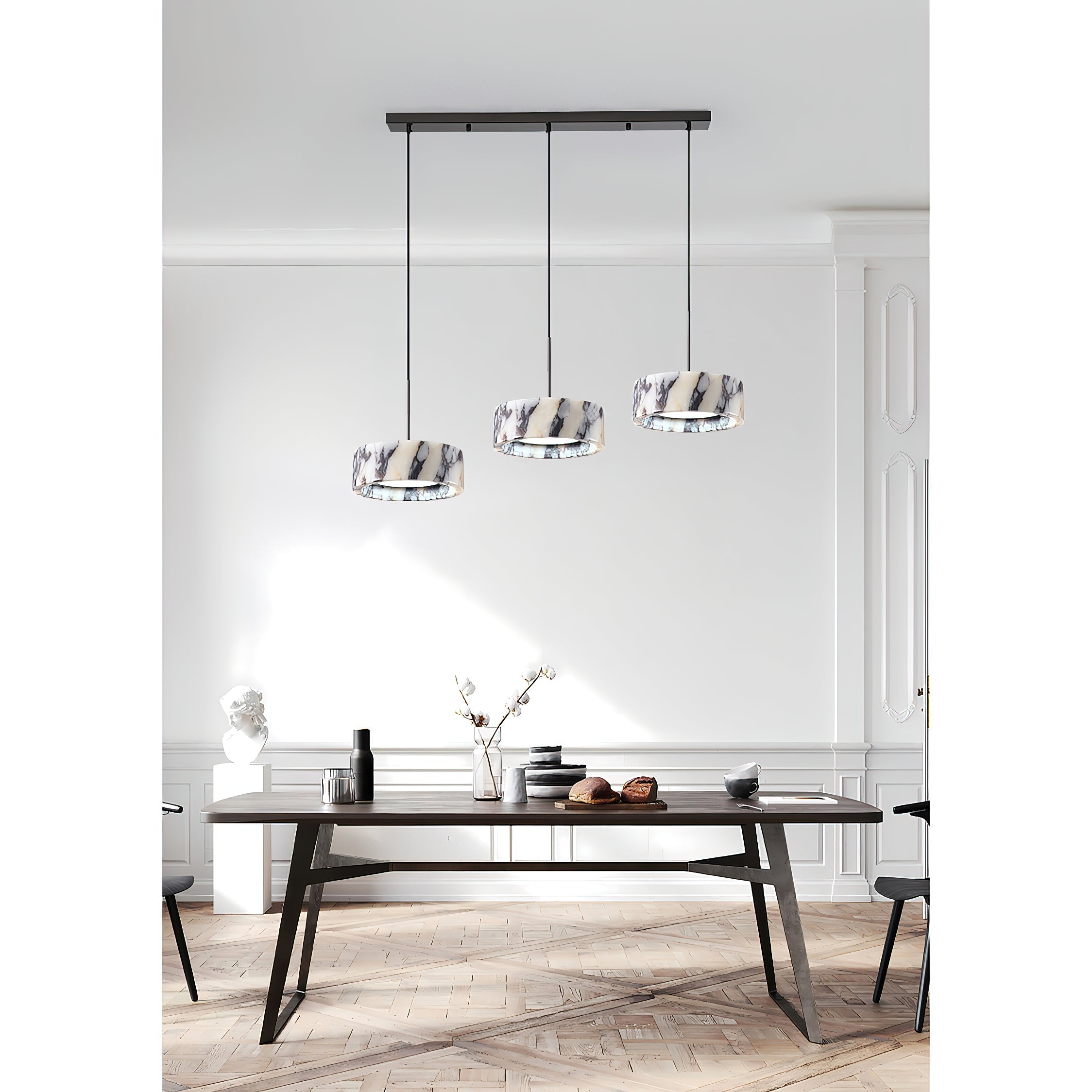 Freyza | Glide Marble Pendant Marble Pendant Light – Kitchen Dining Room