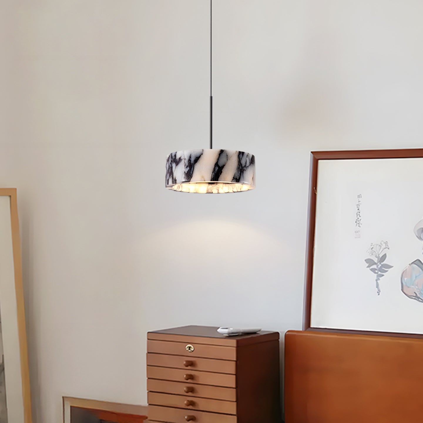 Freyza | Glide Marble Pendant Marble Pendant Light – Kitchen Dining Room