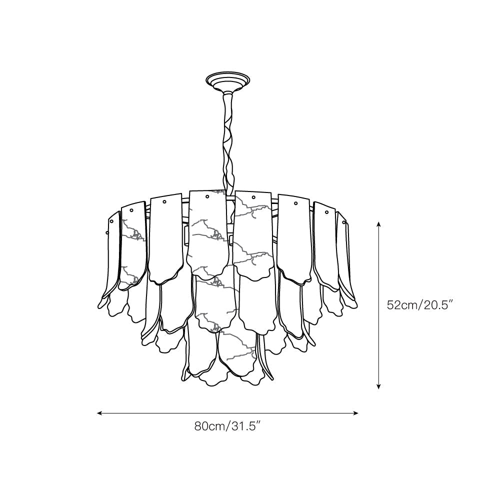 Freyza | Hue Postmodern Luxury Brass Chandelier – Modern Dining Room Living Room