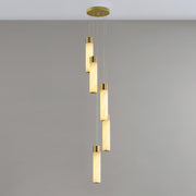 Freyza - Elegant Alabaster Chandelier Light with Integrated LED | Modern Design for Dining Room Ambiance
