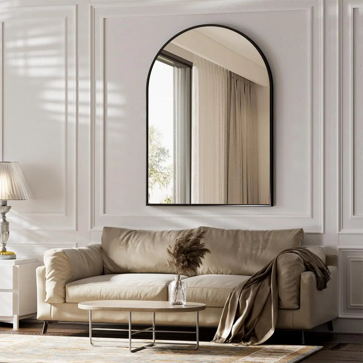 Elegant Arch Mirror | 30x40 Large Wall Mirror with Metal Frame | Stylish Decor for Home Aesthetics 0