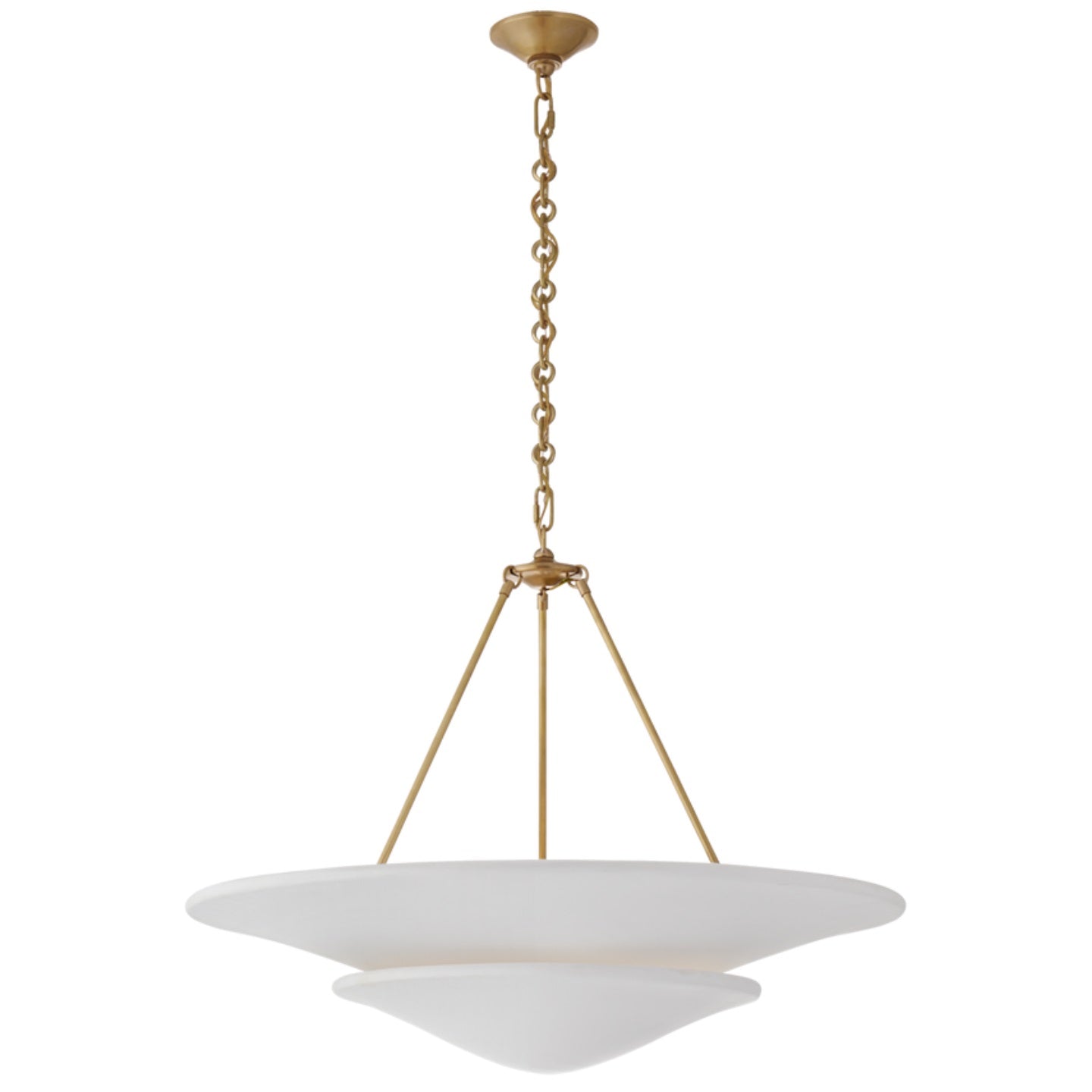 Freyza - Elegant Brass Chandelier Light with Plaster Lampshade | Stylish Design for Perfect Indoor Lighting