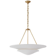 Freyza - Elegant Brass Chandelier Light with Plaster Lampshade | Stylish Design for Perfect Indoor Lighting